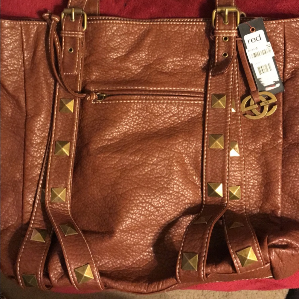 Brown leather purse